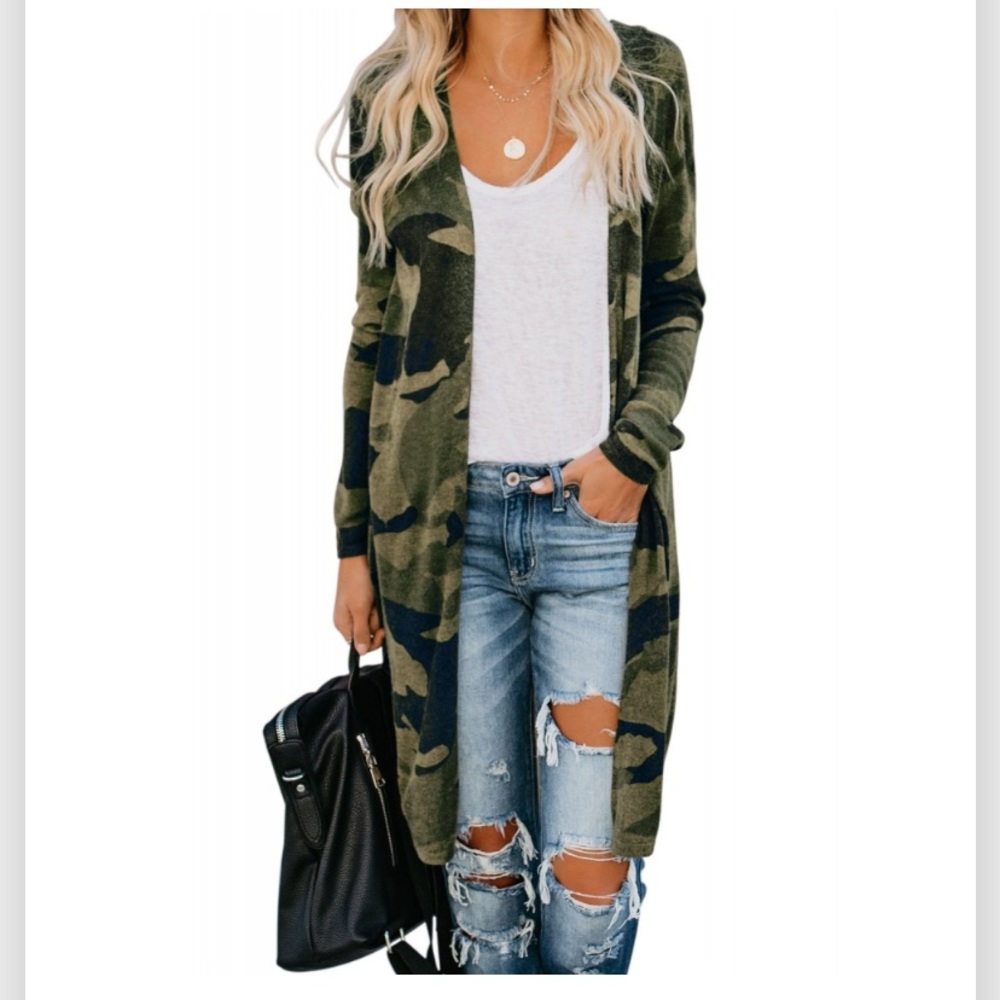 Camo/ Fatigue Cardigan